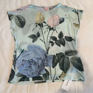 *With The Real Real Tags* Ted Baker London Soft Floral Print Top